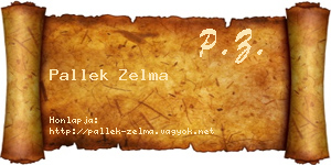 Pallek Zelma névjegykártya